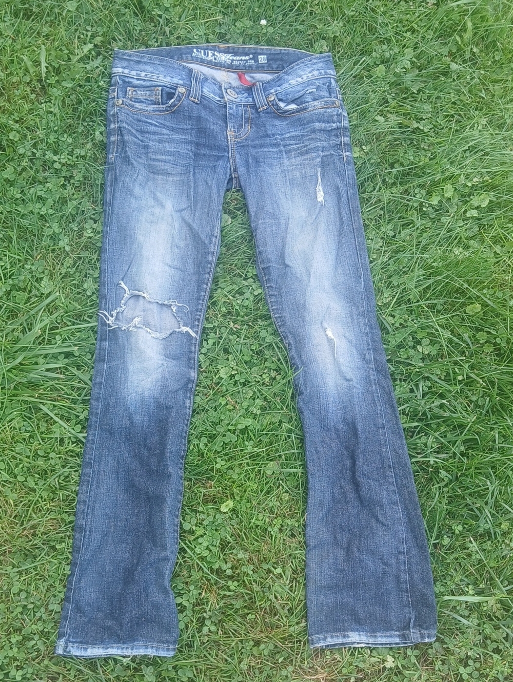 GUC Guess Daredevil 2000s Asthetic Vintage Y2k Boot Cut Jeans Size 28